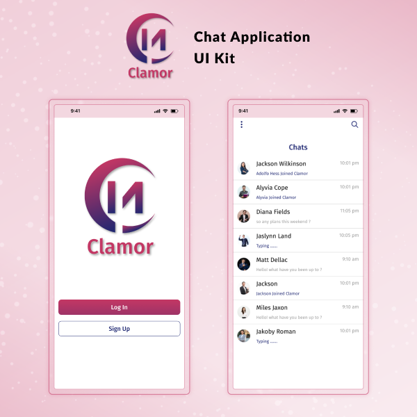 Clamore Chat Application UI Kit